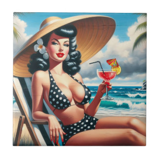 Azulejo Vintage Summer Pin Up