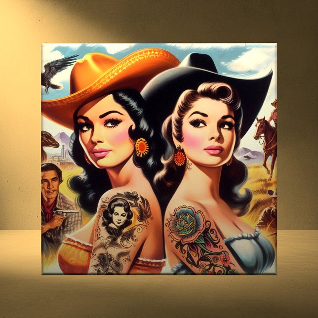 Azulejo Vintage Tattooed Cowgirls (Subido por el creador)