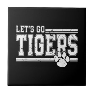 Azulejo Vintage Tigers School Sports Name Retro