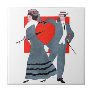 Azulejo Vintage Valentine Couple