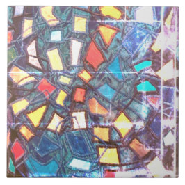 Azulejo Vintage verde azulado azul de color rojo intenso