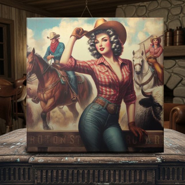 Azulejo Vintage Western Cowgirl (Subido por el creador)
