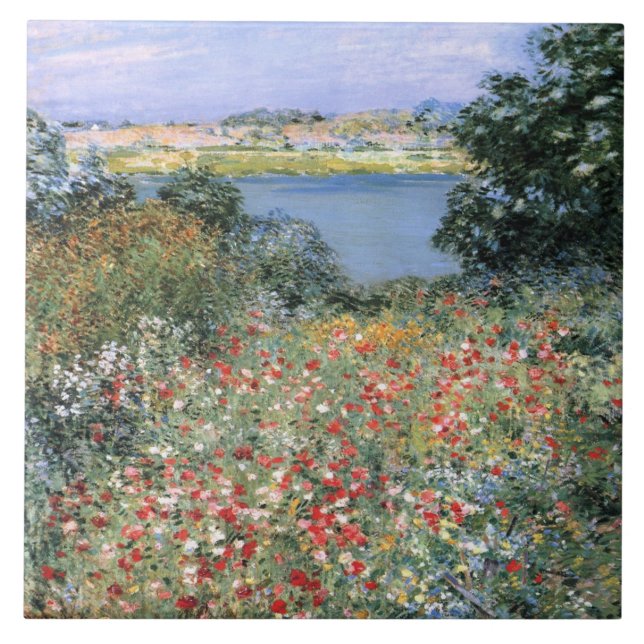 Azulejo Vintage Willard Metcalf Poppy Garden (Frente)
