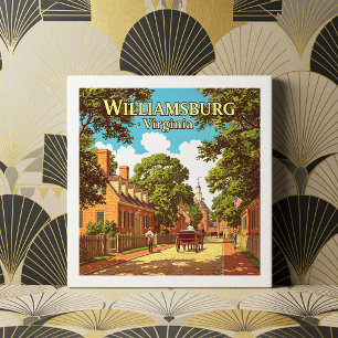 Azulejo Vintage Williamsburg Virginia