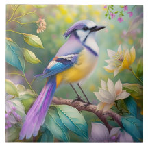 Violet Tufted Jay Fantasy Bird
