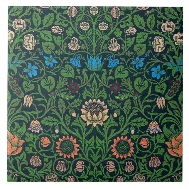 Azulejo Violet y Columbine, William Morris (Frente)