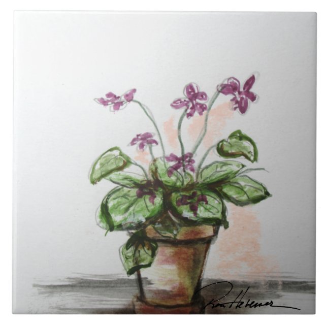 Azulejo Violetas (Frente)