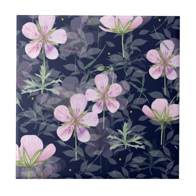 Azulejo Violets Ceramic Tile (Frente)