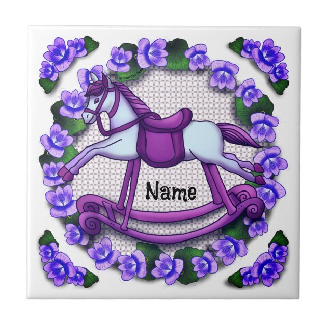Azulejo Violets Rocking Horse (Frente)