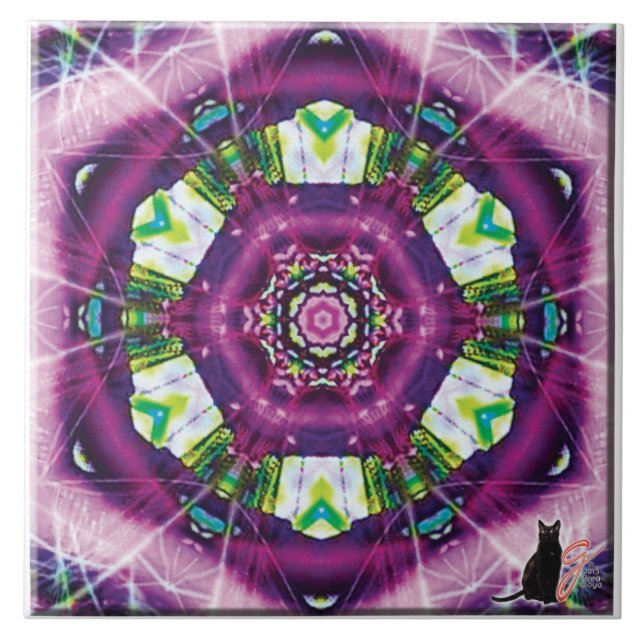 Azulejo Violette Kaleidoscope Tile (Frente)