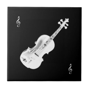 Azulejo violín blanco
