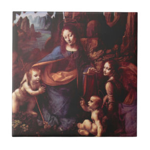 Azulejo Virgen de las Rocas de Leonardo da Vinci
