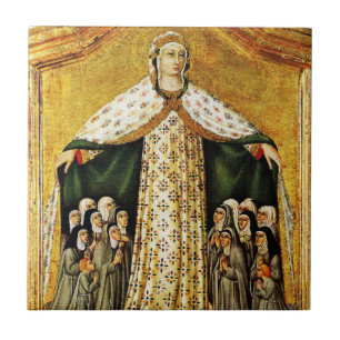 Azulejo Virgen María Bajo Su Mantén Cerámica Tile