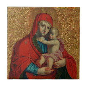 Azulejo Virgen María y Niño Jesús de Jan Rombauer