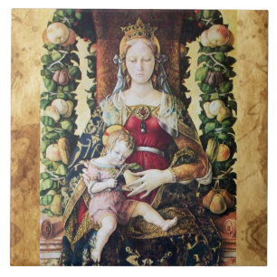 Azulejo VIRGIN CON HIJO de Carlo Crivelli Parchment