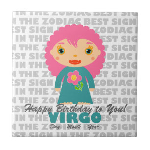 Azulejo Virgo Feliz Cumpleaños