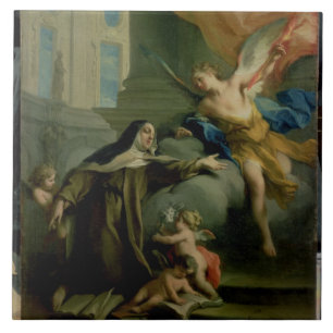 Azulejo Vision de St Teresa