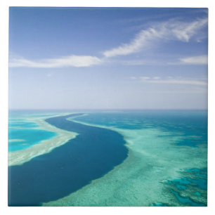 Azulejo Vista aérea de La Gran Barrera de Coral por parte