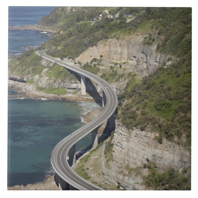 Azulejo Vista aérea del puente Sea Cliff cerca de Wollongo (Frente)