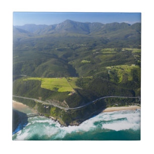 Azulejo Vista aérea del río Keurbooms, Ruta del Jardín