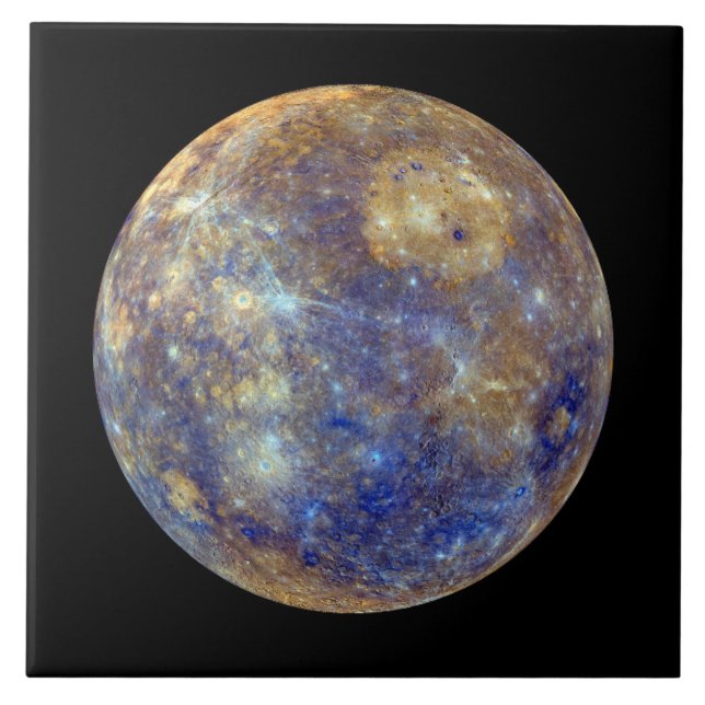 Azulejo Vista colorida del mercurio (Frente)