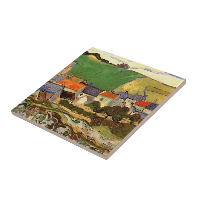 Azulejo Vista de Auvers Vincent van Gogh. (Lado)