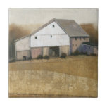 Azulejo Vista de barras blancas<br><div class="desc">Vista en el granero blanco I por Tim OToole. Cuenta con un bonito granero blanco enclavado entre árboles en el campo.</div>