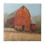 Azulejo Vista de barras rojas<br><div class="desc">Red Barn View I de Tim OToole. Cuenta con un granero rojo profundo en un campo sereno.</div>