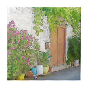 Azulejo Vista de calle acuarela