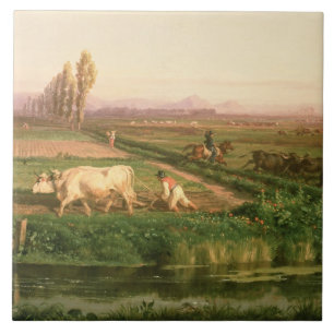 Azulejo Vista de Carditello (aceite en lona)
