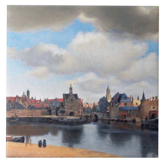 Azulejo Vista de Delft, Johannes Vermeer (Frente)