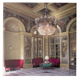 Azulejo Vista de la antecámara con la pintura alegórica