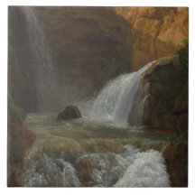 Vista de las cascadas de Tivoli (por Bidauld)
