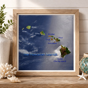 Azulejo Vista de las Islas Hawaianas