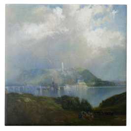 Azulejo Vista de las obras de agua de Fairmount (Filadelfi