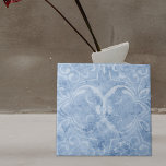 Azulejo Vista de mármol encalado de color azul vintage<br><div class="desc">Baldosas decorativas de mármol blanco encalado de color azul vintage.</div>