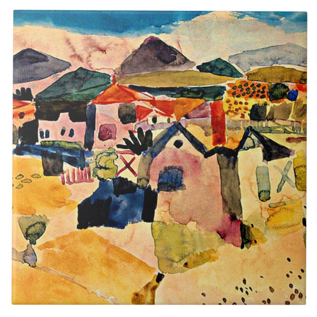 Azulejo Vista de Saint Germain, Paul Klee, (Frente)