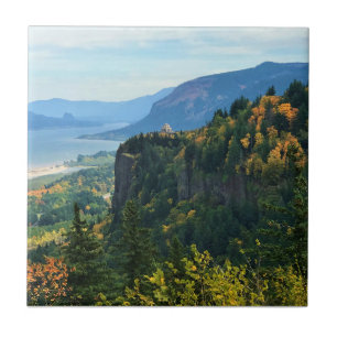 Azulejo Vista de Vista House, río Columbia, Oregón