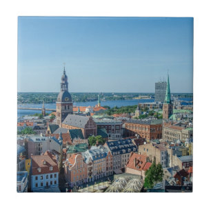 Azulejo Vista del centro de Riga desde arriba