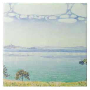 Azulejo Vista del lago Leman de Chexbres, 1905