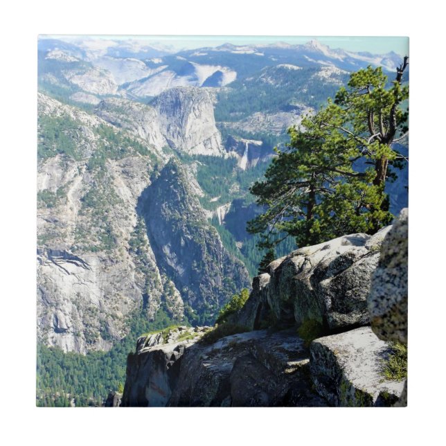 Azulejo Vista desde Glacier Point, Yosemite, CA (Frente)