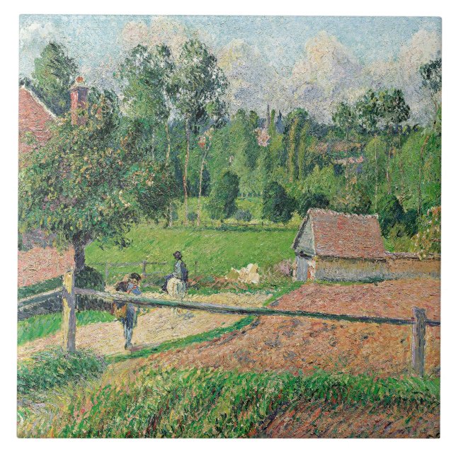 Azulejo Vista desde la ventana del artista Camille Pissarr (Frente)