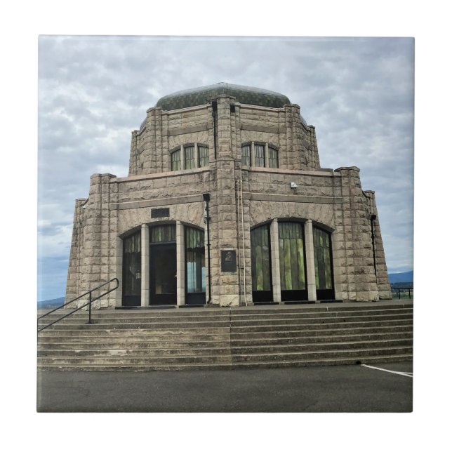 Azulejo Vista House, desfiladero del río Columbia, Oregón (Frente)