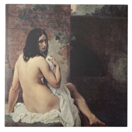 Azulejo Vista trasera de una pluma (Francesco Hayez)