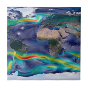 Azulejo Visualización De Vientos Globales.