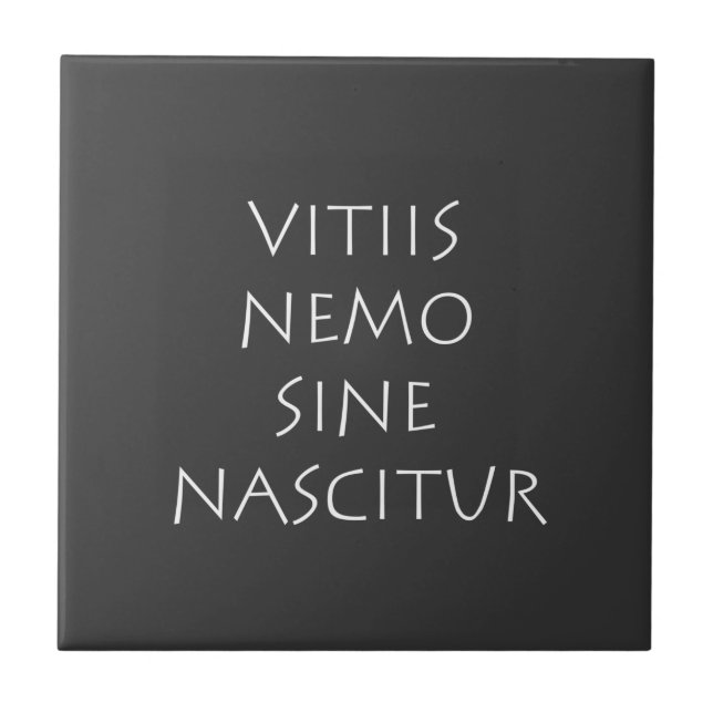 Azulejo Vitiis nemo sine nascitur (Frente)