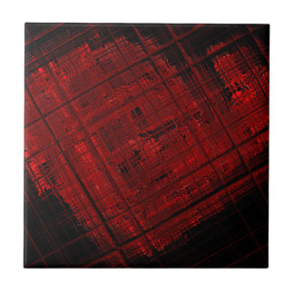 Azulejo Vitral por satélite en rojo sangre
