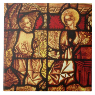 Azulejo Vitral que representa el anuncio, G