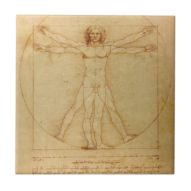 Azulejo Vitruista de Leonardo Da Vinci (Frente)