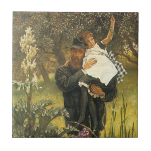 Azulejo Viudo por Tissot, Arte de retrato victoriano vinta